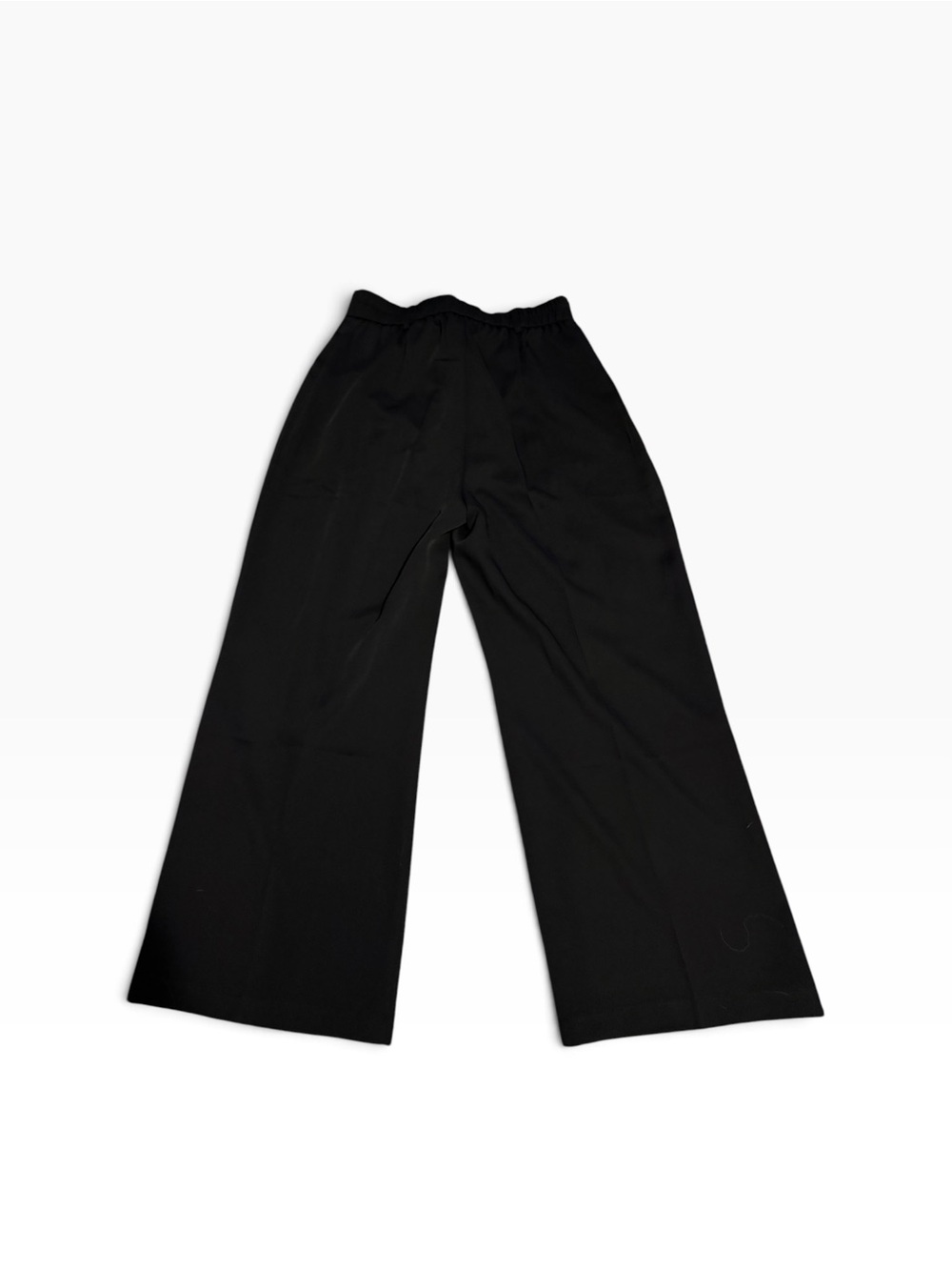 Women's Black Wide-Leg Tailored Pants - Medium Petite - Picture 4 of 5